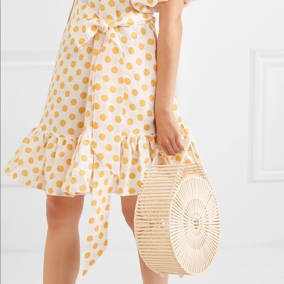 NEW CULT GAIA Zaha Large Round Bamboo Bag